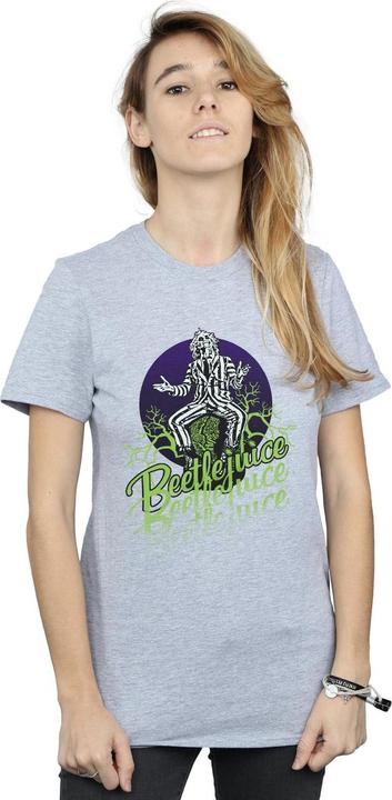 Immagine prodotto Beetlejuice Maglietta Boyfriend in cotone Faded Pose Donna/Ladies (L)