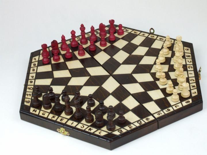 Actual product image Abino Wooden chess set for 3 people