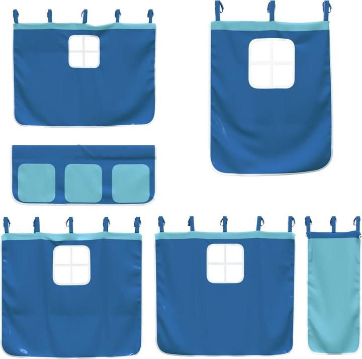 Actual product image VidaXL Bunk bed with slide and curtains (90 x 200 cm)