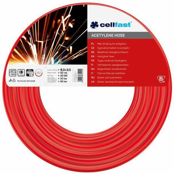Produktbild Cellfast ACETYLEN-SCHLAUCH 9x3mm 50m (50 m, 9 mm)