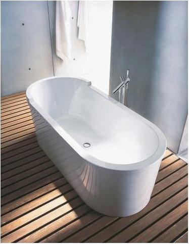 Produktbild Duravit Oval-Badewanne STARCK 180x80 freistehend 2 Rückenschrägen weiss (170 l, 180 cm, 80 cm)