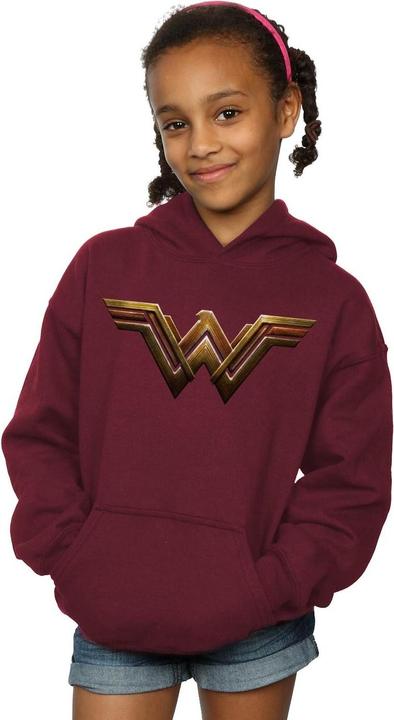 Immagine prodotto Justice League Movie Wonder Woman Emblem Felpa con Cappuccio Ragazze (128)