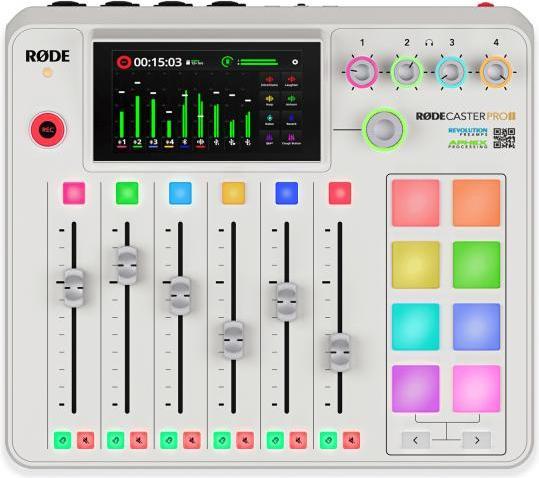 RØDE Rodecaster Pro II White with Podmic White and cable