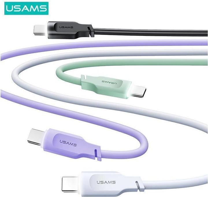 Actual product image Usams Charging Cable Type-C to Type-C - White (1.20 m)