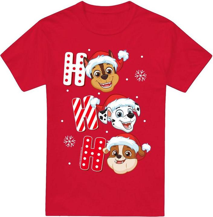Actual product image Paw Patrol Mens Santa Hat Christmas T-Shirt (M)