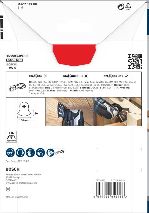 Actual product image Bosch Professional Zubehör PRO MACZ 145 BB blade for multifunction tools, 100 x 50 mm