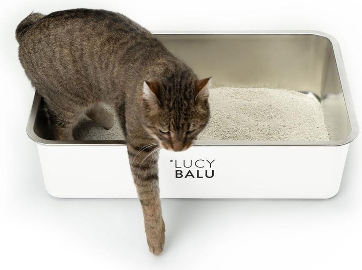 Actual product image LucyBalu Steeloo (Cat litter tray open)