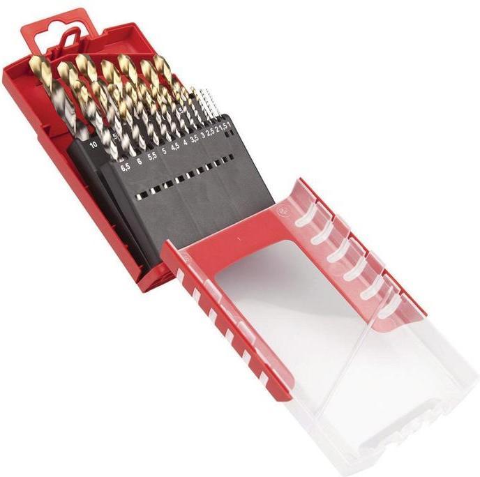 Actual product image Dormer Twist drill set A087 DIN 338 type N nominal-Ø 1-10x0,5 mm HSS 19 pieces plastic case (10.0 mm)