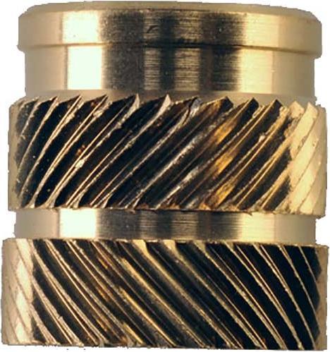 Actual product image Rs Pro M4 Brass Threaded Insert, 6.3mm diameter 5.6mm Dep (M4)