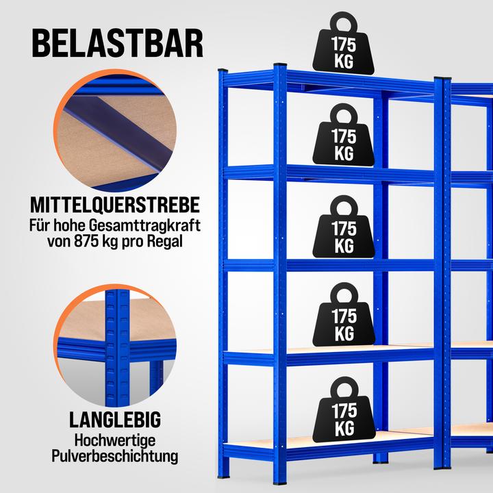 Actual product image Monzana Heavy duty shelving Corner shelving