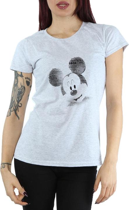 Immagine prodotto Disney Mickey Mouse Text Face Maglietta Donna (S)
