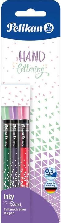 Produktbild Pelikan Tintenroller Inky Pastel Pastel, 3 StÃ¼ck (Pastell Hellgrün, Pastell Flieder und Pastell Rosa, 3 x)