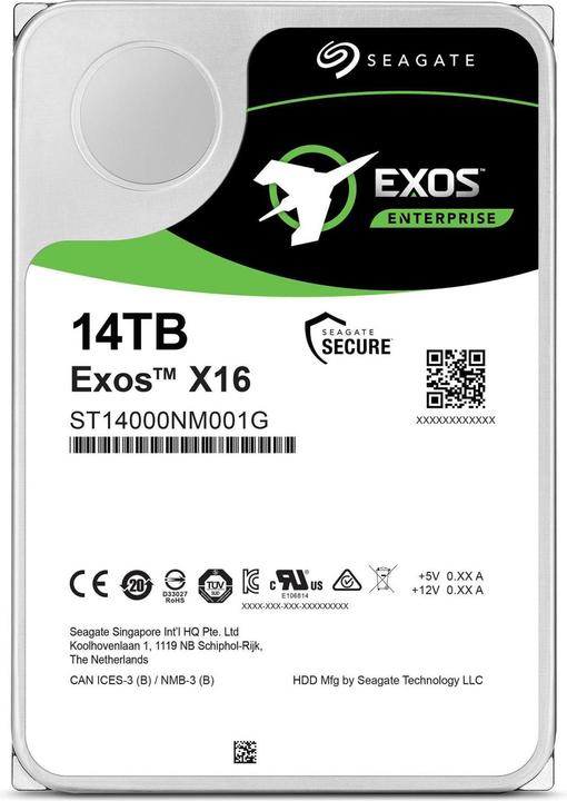 Produktbild Seagate Exos X16 ST14000NM001G (Refurbished) (14 TB, 3.5", CMR)
