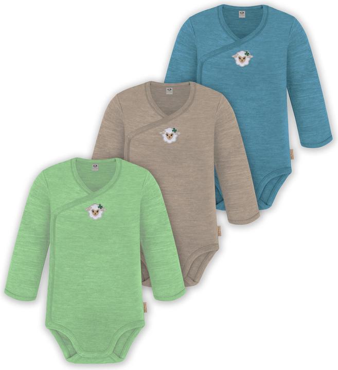 Immagine prodotto Normani Confezione da 3 pezzi di body a maniche lunghe in merino per bambino e bambina - 9355 (86)