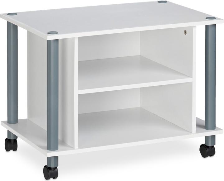 Image du produit Relaxdays Meuble TV sur rouettes et compartiments (60 x 40 x 45 cm)