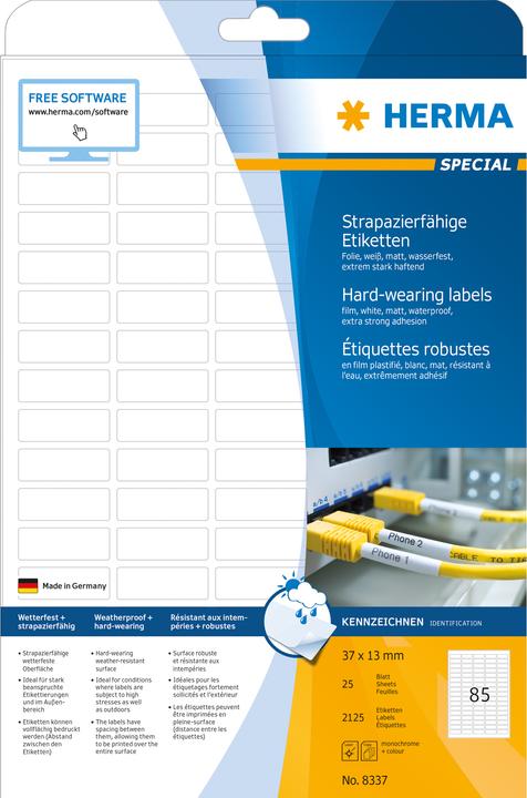 Actual product image HERMA Weatherproof labels A4