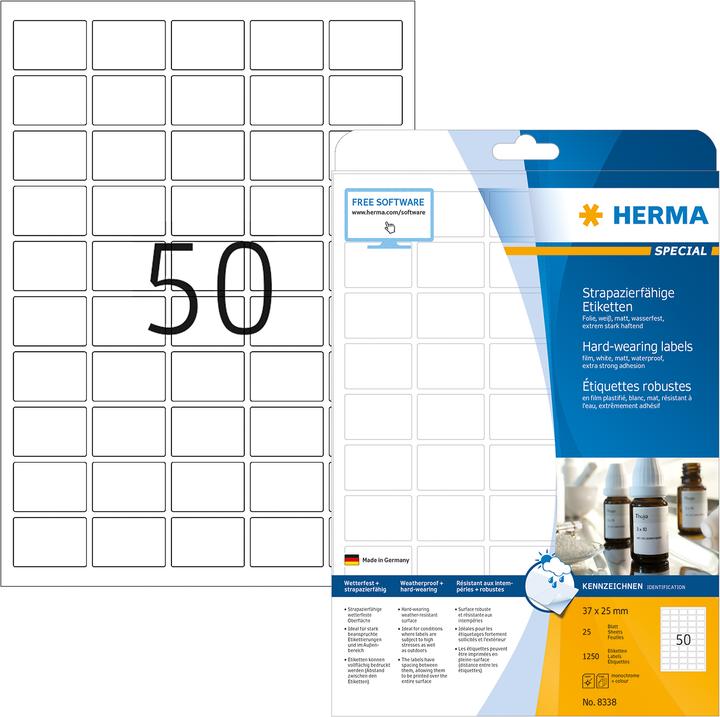 Produktbild HERMA Wetterfeste Etiketten A4