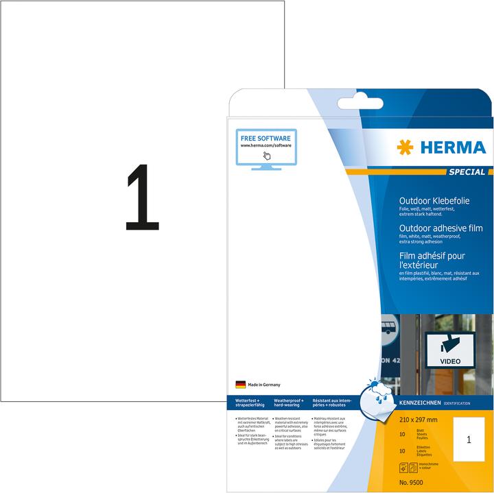 Actual product image HERMA Weatherproof labels A4