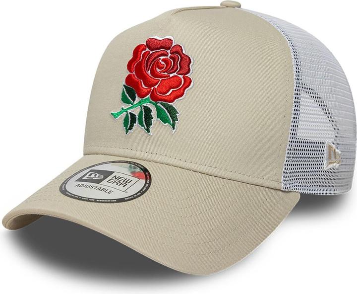 New Era A-Frame Mesh Trucker Cap - England Rugby Stone