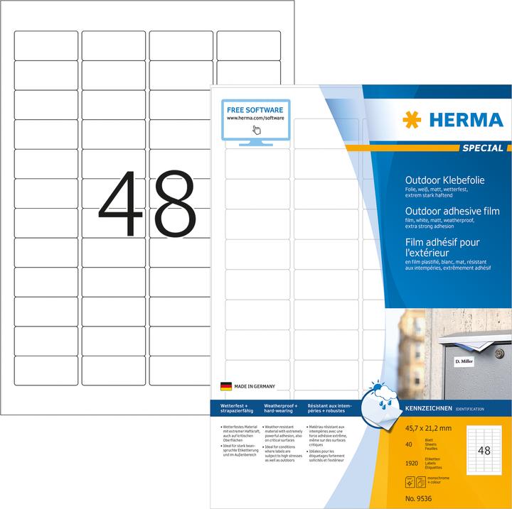Immagine prodotto HERMA Etichette resistenti alle intemperie A4