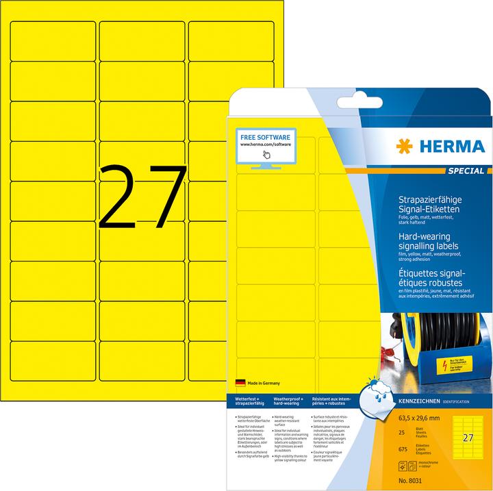 Produktbild HERMA Wetterfeste Etiketten A4