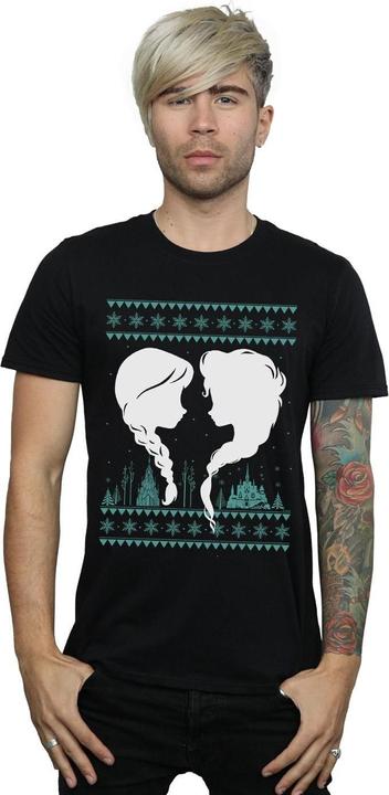 Actual product image Disney Mens Frozen Christmas Sisters T-Shirt (4XL)
