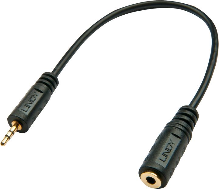 Actual product image Lindy 2.5mm male-3.5mm female (Jack adapter)