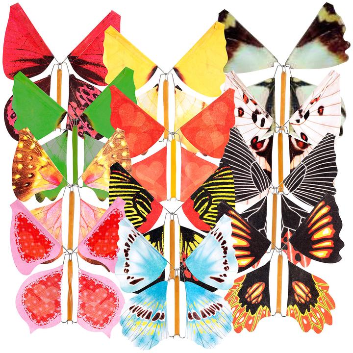 Magix Star Scherzartikel "Flatternder Schock-Schmetterling", 12er-Set