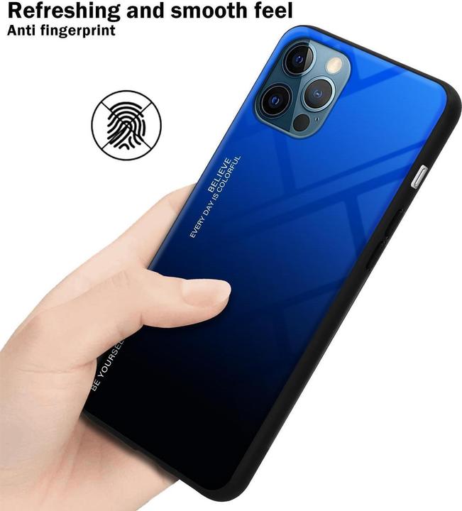 Produktbild Cadorabo TPU 2 Farben Glas Cover (Apple iPhone 12 Pro Max)