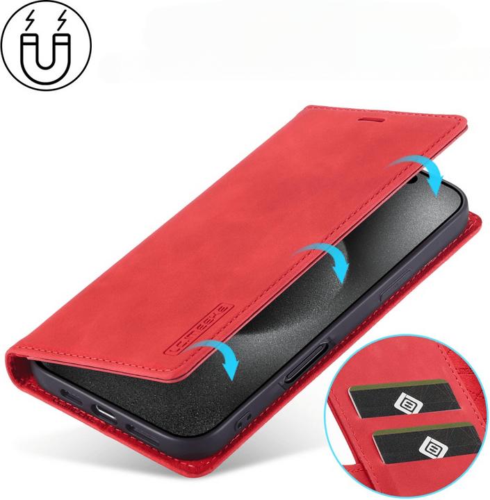 Actual product image LC.Imeeke iPhone 16 Pro - Flip Case Vintage (Apple iPhone 16 Pro)