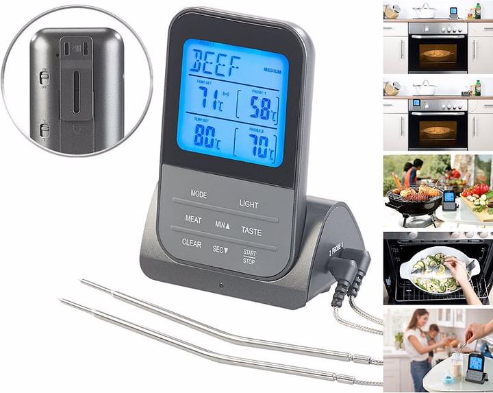 Produktbild Rosenstein & Söhne Funk-Braten- & Ofenthermometer