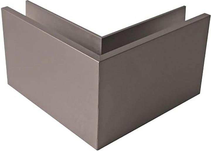 Economy External corner 219x219 for floor profiles Eco 0004 Corner piece, stainless steel effect