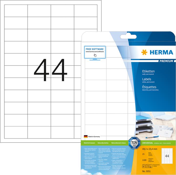 Actual product image HERMA Universal labels A4