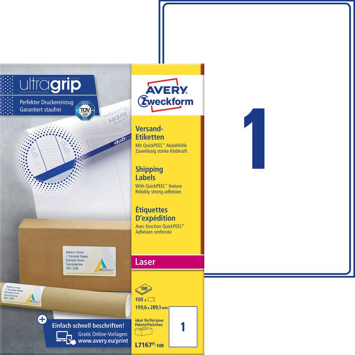 Image du produit Avery Étiquettes d'expédition opaques