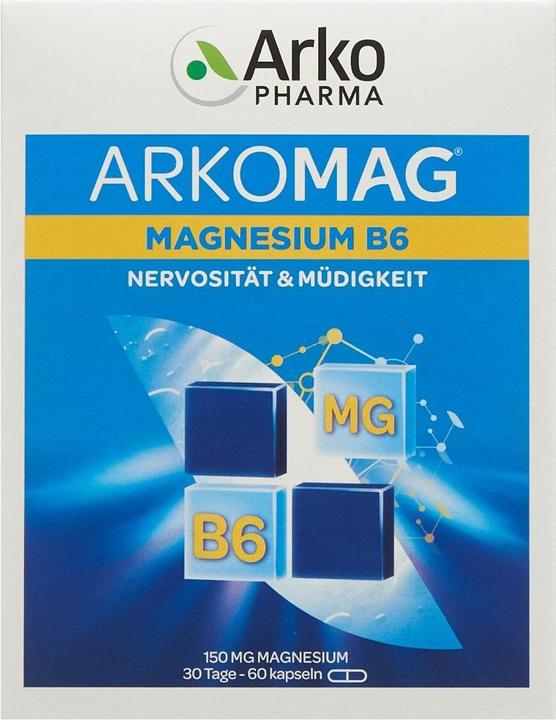 Produktbild Arkopharma Magnesium Vitamin B6 (60 Stück, Kapseln, 49 g)