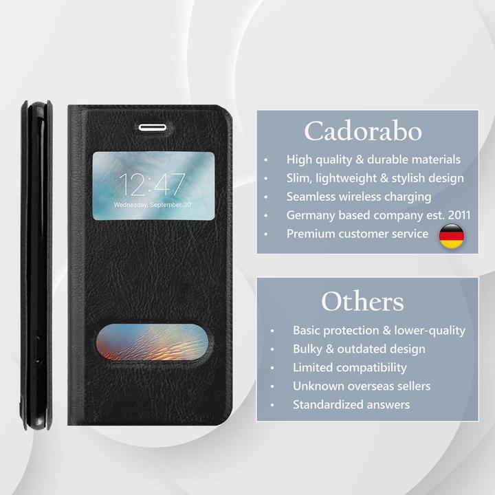 Produktbild Cadorabo Book mit View Doppelfenster Cover (Apple iPhone 7, Apple iPhone SE (2nd Gen))