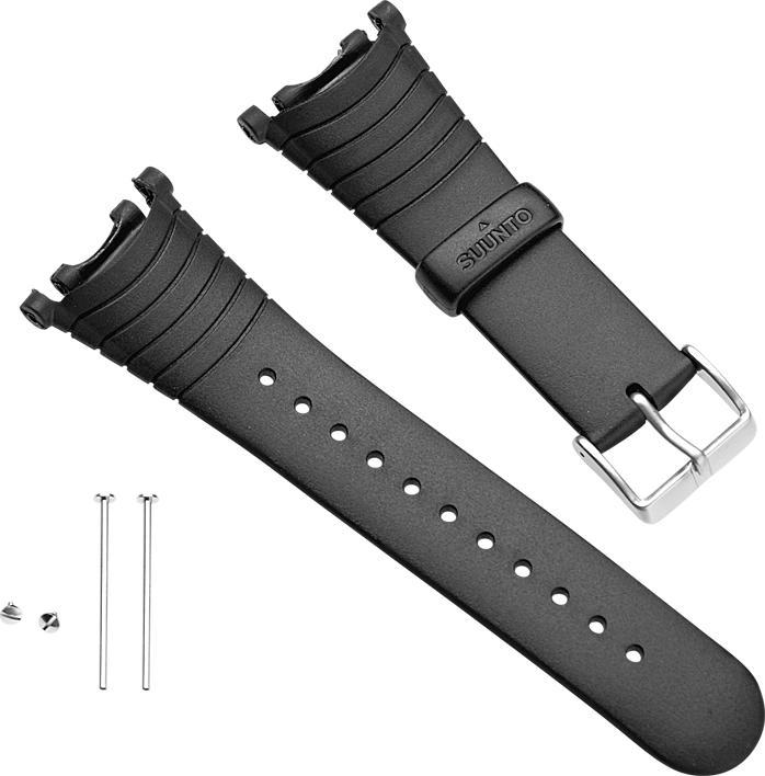 Actual product image Suunto Vector bracelet set made of black elastomer (Plastic, Vector, Vector HR, Regatta, Altimax.)