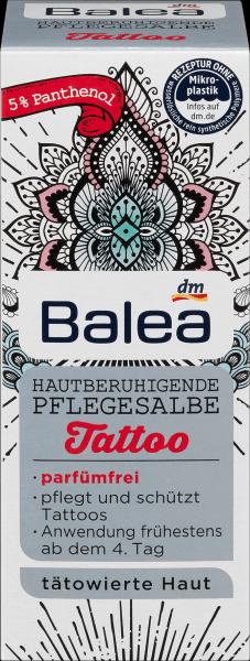 Produktbild dm Balea Tattoopflege Hautberuhigende Pflegesalbe (50 ml)