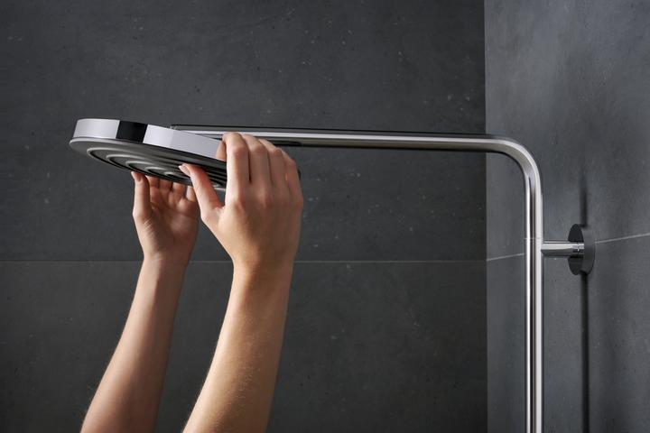 Actual product image hansgrohe Pulsify S Puro shower system 260, 1jet, Ecostat Fine, hand shower 3jet, EcoSmart