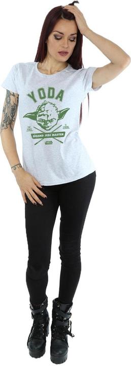 Actual product image Star Wars Womens/Ladies Yoda Collegiate Cotton T-Shirt (XXL)