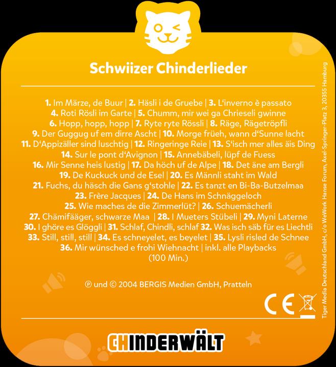 Image du produit Tigermedia Schwiizer Chansons pour enfants (Suisse-allemand)