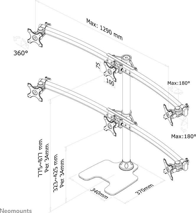 Actual product image Neomounts Table mount (Table, 27.01")