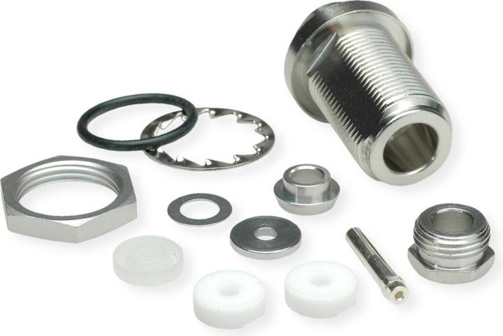 Produktbild Telegärtner N-Kabeleinbaubuchse G1, G5 Druckverschraubung IP 67, B06, Z10, G01 (RG-58 C/U), G05 (RG-223/U), RG-1