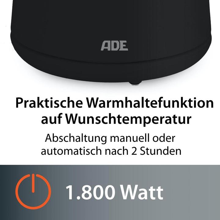 Actual product image ADE Kettle KG2100-2 Black (1.50 l, EU plug)