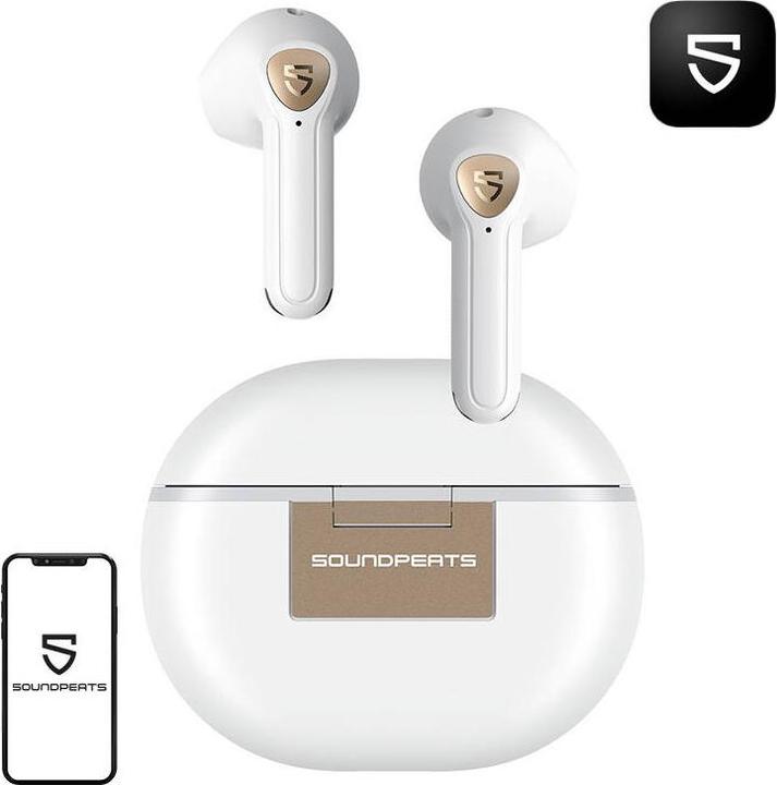 Actual product image Soundpeats Earphones Air 3 Deluxe HS TWS (white) (ANC, 5 h, Cable)