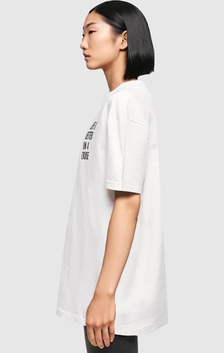 Immagine prodotto Merchcode Maglietta da donna Life Is Better Oversized Boyfriend Tee - 119547 (XL)
