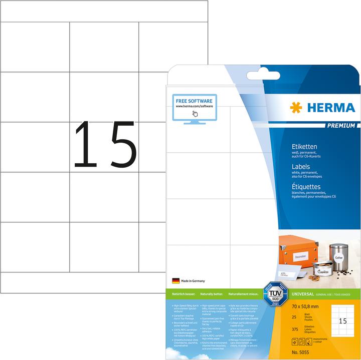 Productafbeelding HERMA Universele etiketten A4