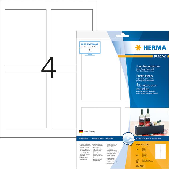 Produktbild HERMA Flaschenetiketten A4