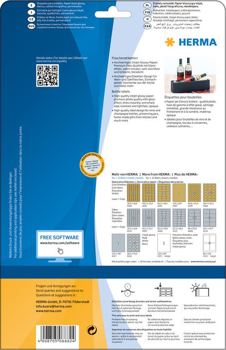 Produktbild HERMA Flaschenetiketten A4