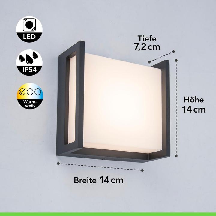 Produktbild Lutec LEDAussenwandleuchte QUBO (650 lm, IP54)